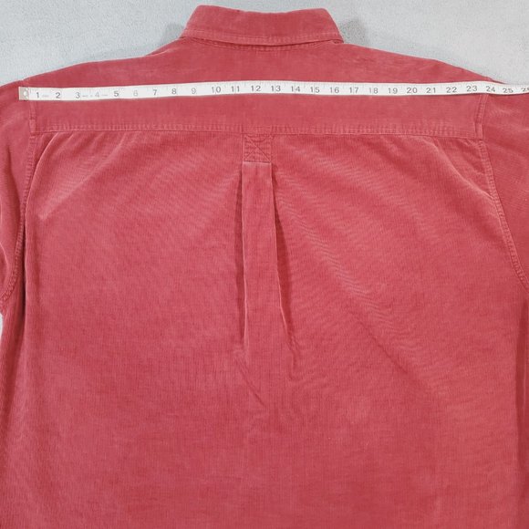 LL Bean Corduroy Shirt Mens XL Tall Red Button Down Long Sleeve Classic Comfort - Picture 9 of 12